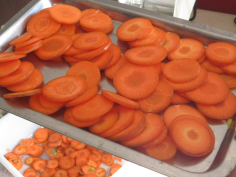 Carrot slices rodajas de zanahoria